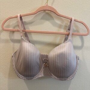 ✨ Victoria’s Secret Body by Victoria Lined Demi Bra – Light Pink & White Striped